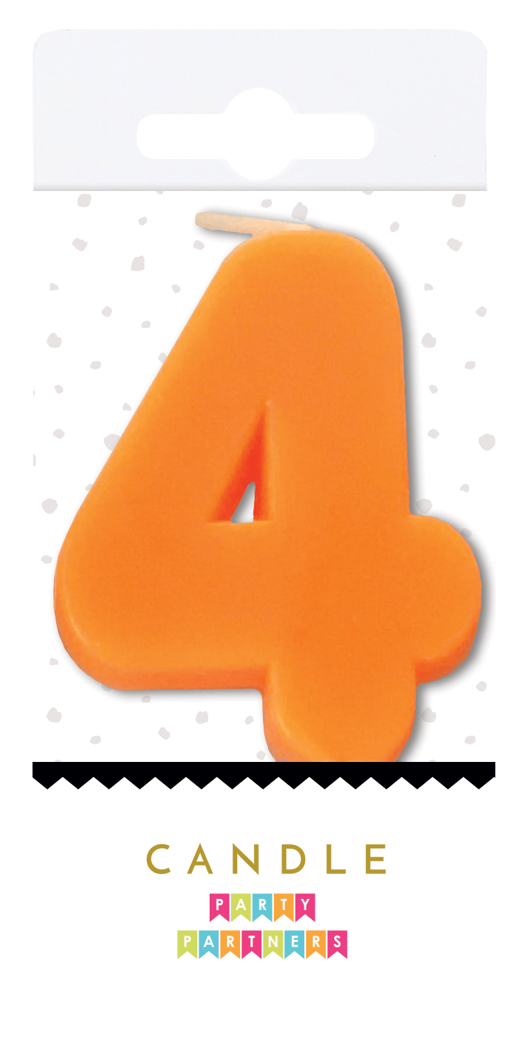Neon Number Candle 0 by Party Partners, vibrant LED candle in the shape of the number zero, perfect for celebrations.